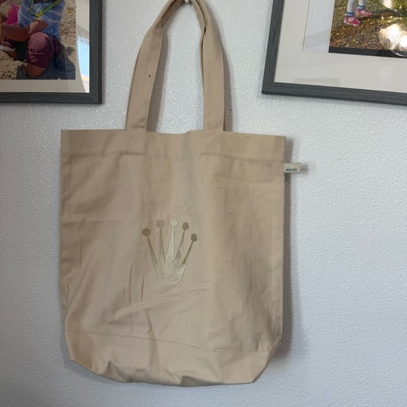 Rolex Handbags - Rolex US Open Tennis Beach Travel Tote Canvas Cotton Embroidered Logo Bag